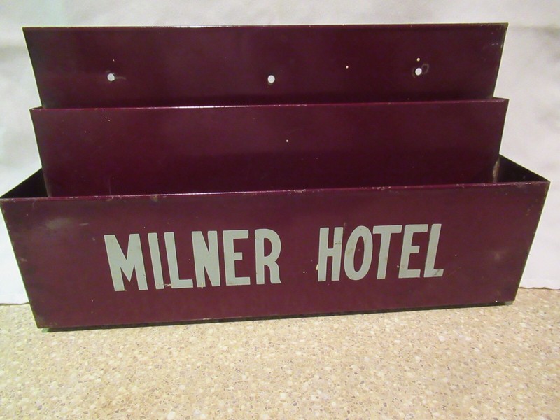 ANTIQUE MILNER HOTEL LETTER HOLDER WILKES BARRE PA Former GRAND Hotel