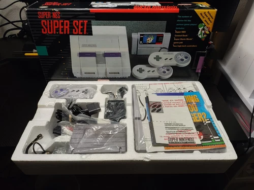 Super NES Super Set Near MINT Matching Serial TESTED WORKING FAST SHIPPING
