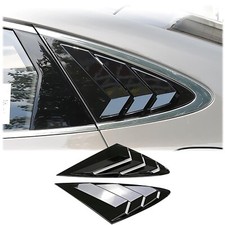 2Pcs Rear Side Window Louvers Air Vent Scoop Shades Cover Blinds Trim for Hyu...