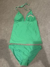 Old Navy Tankini Swim Suit Womens Size Medium Green Bathing Two Piece