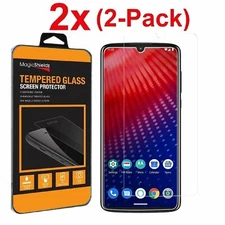 2 Pack Tempered Glass Screen Protector Film For Motorola Moto Z4   Z4 Force