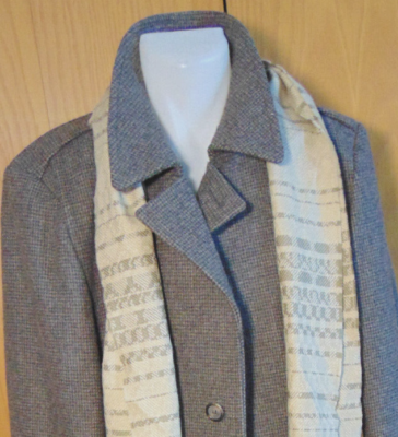 VINTAGE MACKENZIE COAT CO. MENS BROWN WINDOWPANE WOOL BLEND COAT 