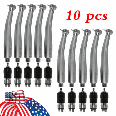 10*For NSK Dental High Speed Air Turbine Handpiece + 4-Hole Quick Coupler kol