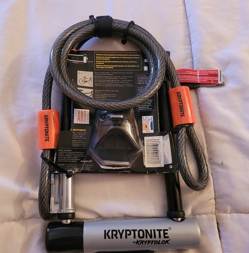 Kryptonite STD U-Lock Kryptolok with 120mm Cable Bike Lock STD W/ 4' Flex New - Picture 2 of 6
