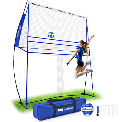 Volleyball Training Net System Portable Training Equipment w/ Adjustable Height