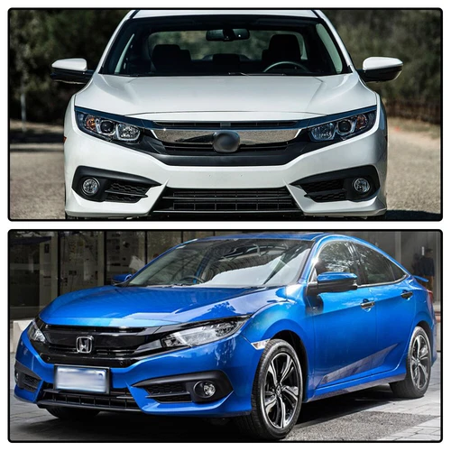 For 2016-2018 Honda Civic 2/4 Door Front Fog Lights Bumper Lamps w/Switch Kits - Picture 2 of 13