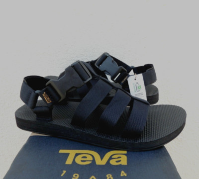 TEVA BLACK ORIGINAL DORADO STRAPPY SANDALS, MEN US 8/ EUR 40.5 ~NEW