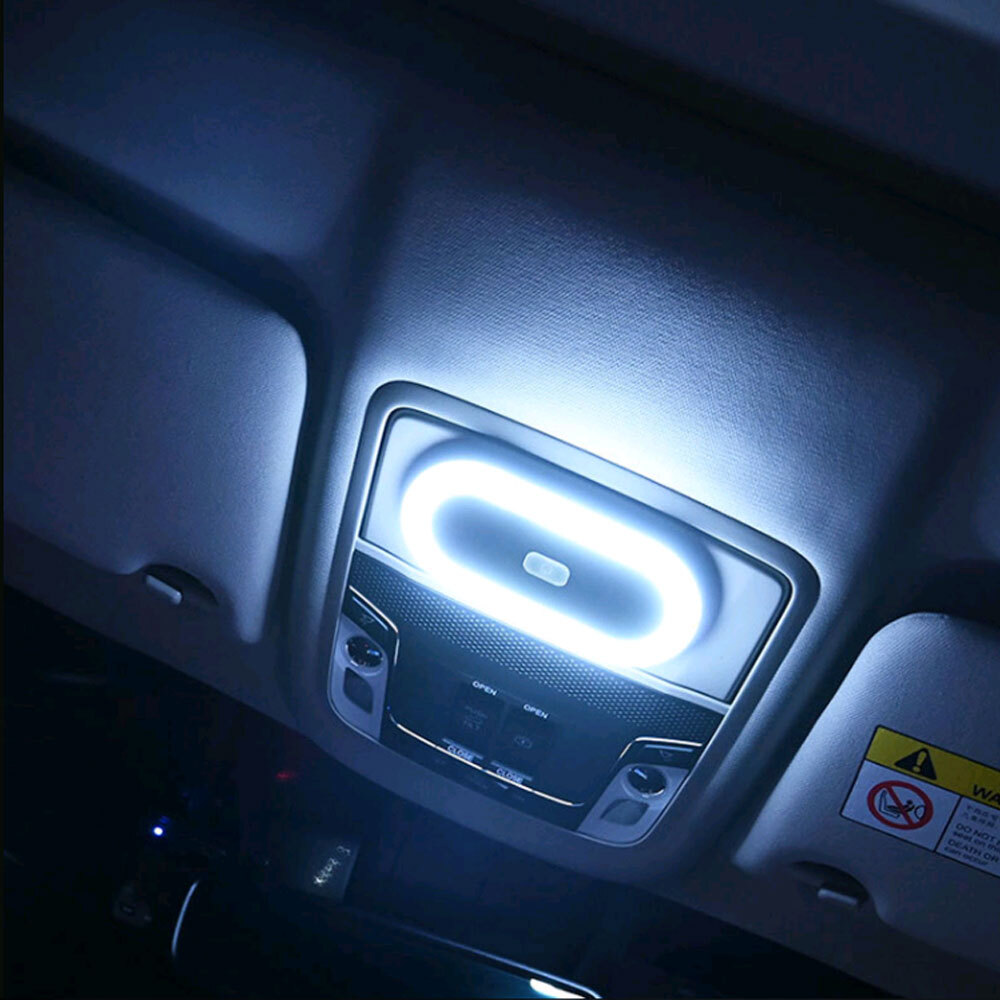 Magnetic 2-Colors LED Car Interior Roof Light Ceiling Dome Lamp Car Accessories