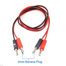 1pair 1M/3.3FT 4mm Banana Plug to 4mm Banana Plug Electrical Test Cable Leads