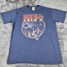 Kiss Shirt Adult Small Navy Blue 2008 Outta This World Y2K Band Tee