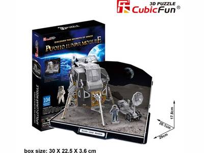 *NEW IN BOX* CubicFun - Apollo Lunar Module 3D Puzzle - 104 Pieces