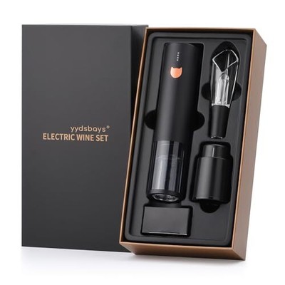 Electric Wine Bottle Opener One-touch Automatic Corkscrew with Foil Cutter, 2...