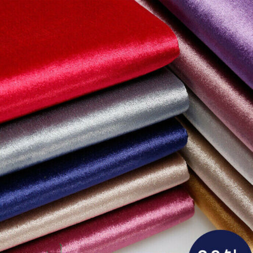 Sofa Upholstery Velour Fabric Thick European Soft Roll Cushion Velvet DIY Cloth - Picture 1 of 31