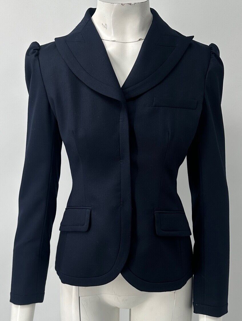 アウターその他 A FERRETTI Mikado blazer with viscose lining Blu Philosophy Di Alberta Ferretti navy blue long sleeve fitted