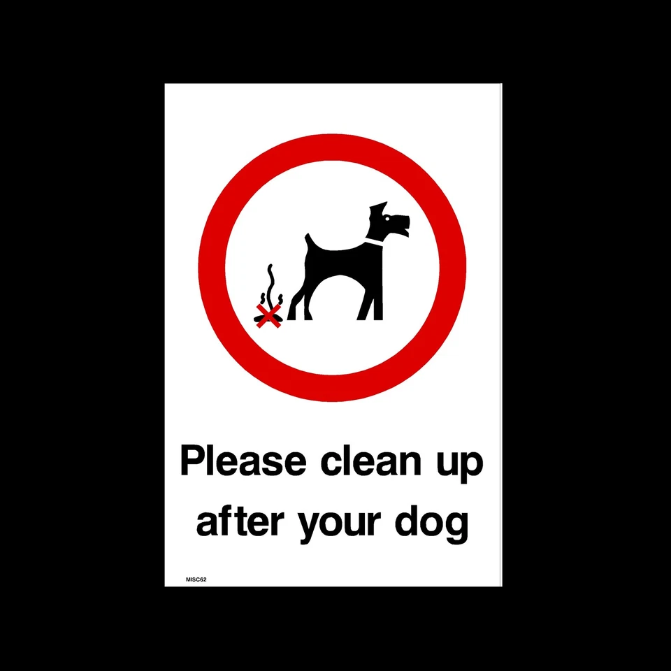 HEALTH&SAFETYDIRECT Please clean up after dog - Sign, Sticker - All Sizes & Materials - (MISC62)