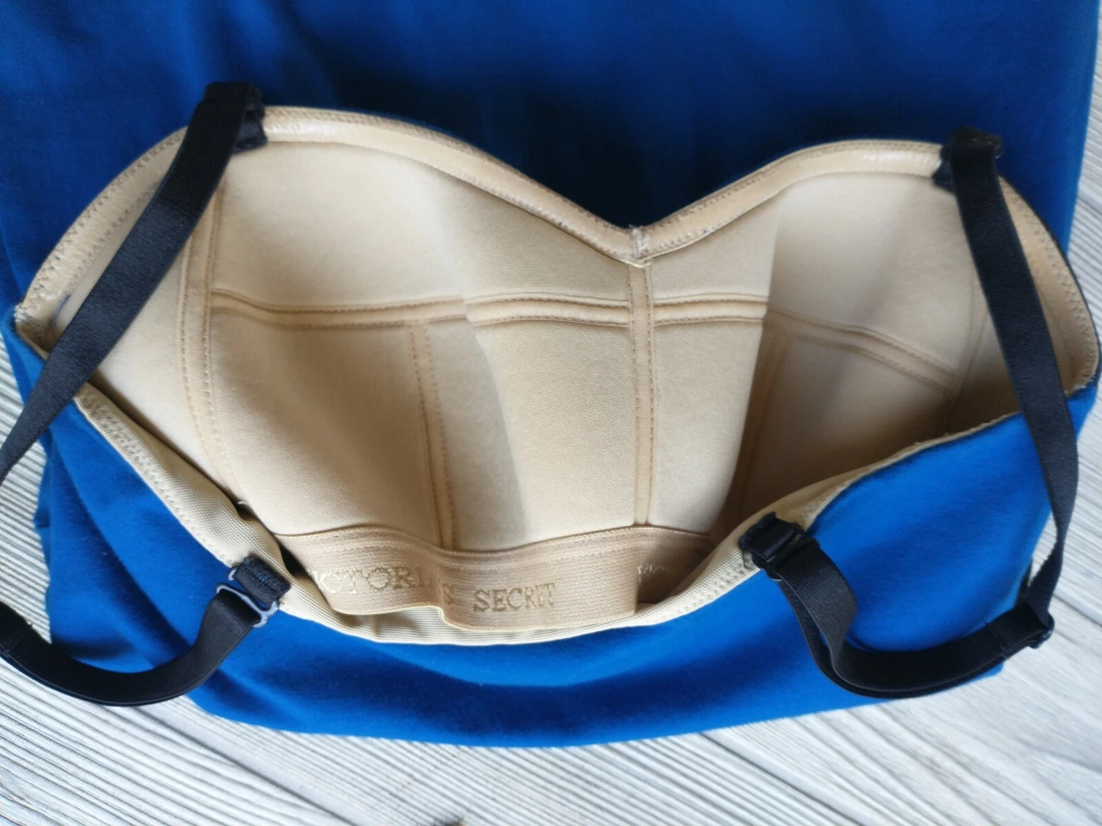 UNDERCOVER Abito Victoria's Secret Reggiseno Top Senza Maniche Blu Taglia S