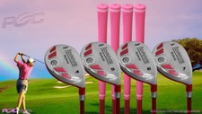 Petite Senior Women's iDrive Golf Clubs Pink Hybrid 4-7 Set Senior Flex