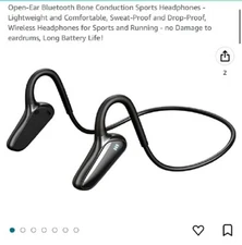 Bone Conduction Headphones Wireless Bluetooth 5.2 Outdoor Sport Open-Ear Headset