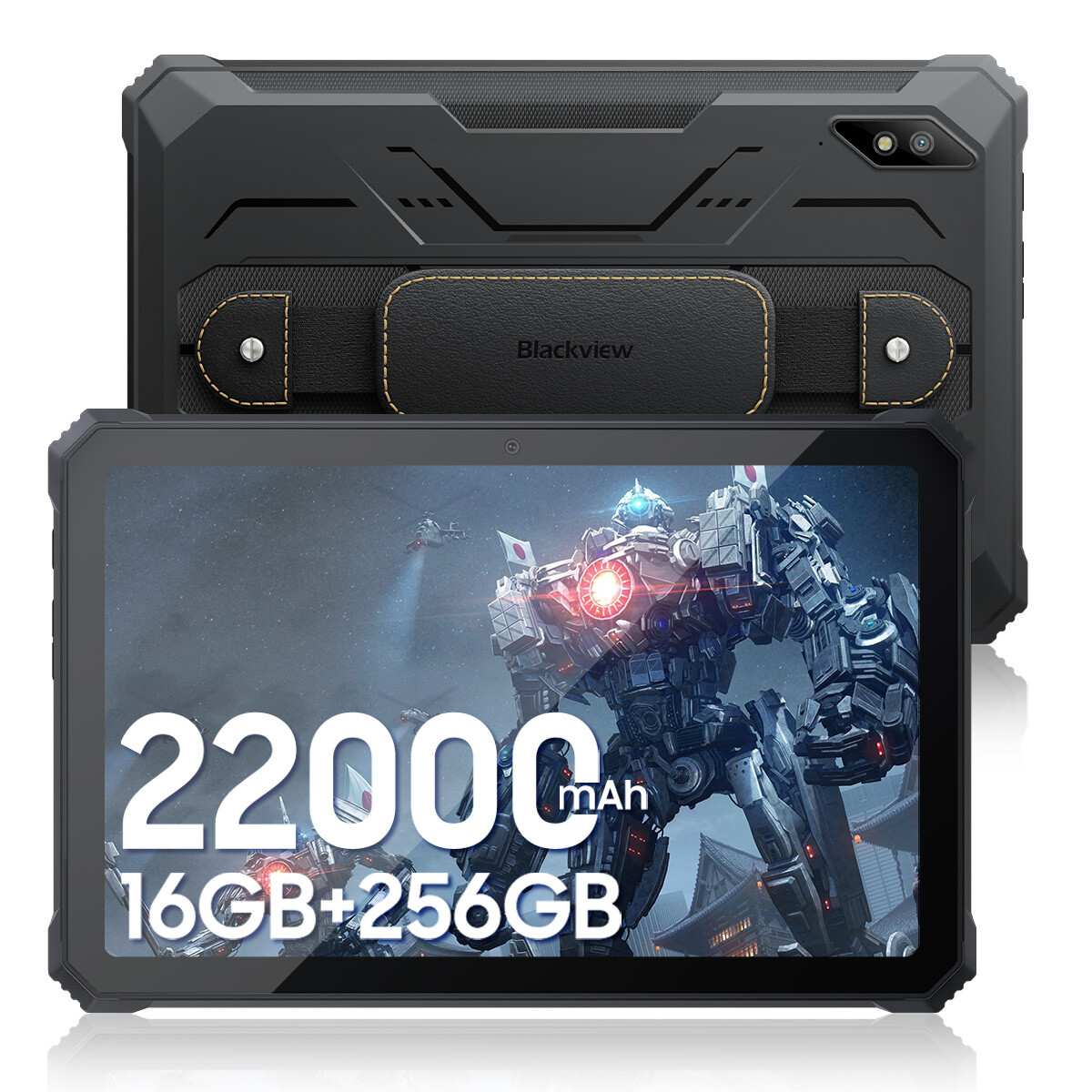 Blackview Active 8 Tablet Robust 10.36'' 2.4K, Batteria 22000mAh, Android 13, 12GB RAM (6+6 Espandibili), 128GB ROM, IP68/IP69K, 4G Dual SIM, Fotocamera 13MP+16MP, GPS, Arancione
