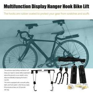 Bike Ceiling Hanger Lift Bicycle Storage Wall Mount Hook Roof