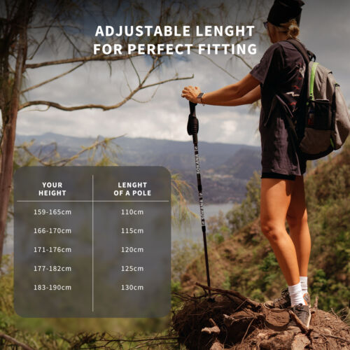2Pcs 3-Section Telescopic Anti-shock Trekking Walking Poles Hiking Sticks BLUE - Picture 4 of 5