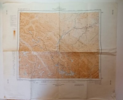 Canadian Dept Mines & Resources Tete Jaune -Edison NW Aeronautical Map 1969