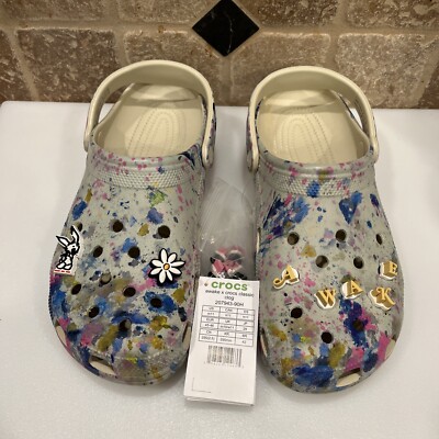 Crocs x Awake NY Classic Clog Clogs Paint Drip Men 12 US 46 EU