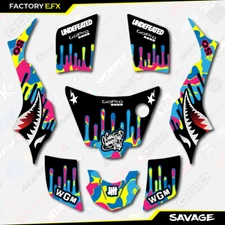 CMYK Savage Racing Graphics Kit fits Suzuki LT50 All Years ATV Decal LT 50 a