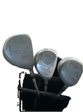 TaylorMade System 2 Midsize Driver 9.5* 3 & 5 Wood Set Stiff Vintage Metalwood