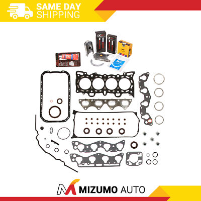 Full Gasket Set Bearings Rings Fit 96-00 Honda Civic D16Y5 D16Y7