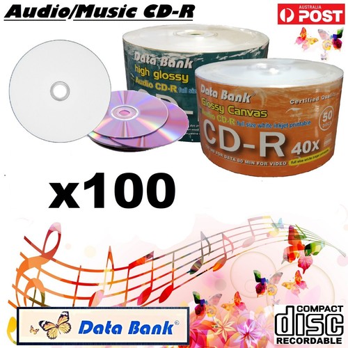 Blank Audio CD Data Bank Music CD R 52x White Inkjet Printable Blank Blank Audio CD Data Bank Music CD R 52x White Inkjet Printable Blank