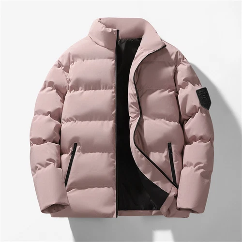Herren Stehkragen Winter Baumwolle Daunen Puffer Jacke Mantel Reißverschluss Taschen Warm - Bild 35 von 40