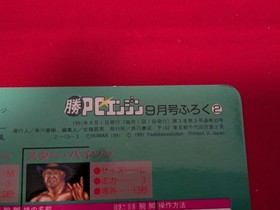 Fire Pro Wrestling Character Tech Guide PC Engine 1990s Retro Collector's Item