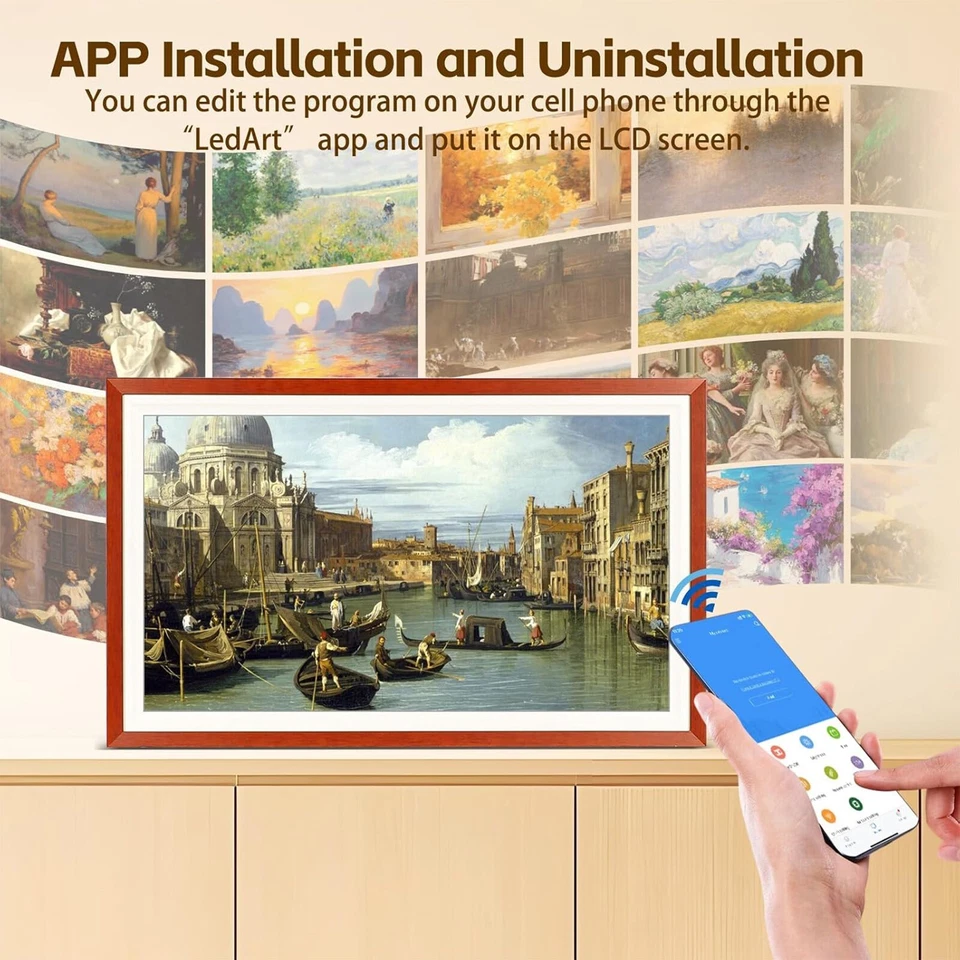 Large Digital Picture Frame 43 Inch 1920 x 1080 IPS Display FHD Screen 64GB WiFi - Image 4 of 4