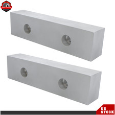 2Pcs Vise Jaws for 6" Mill Vise 8" 2" 1.5" Soft Jaws Aluminum Machinable