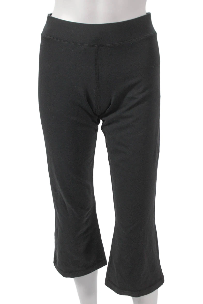 Lululemon Womens Black Capri Pants 86% Nylon 14% Lycra Pull On Size 8
