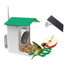 Smart Bird Feeder with Camera Solar Powered Camera HD Video Birds House Feeder