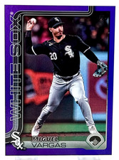 2025 Topps Series One # 190 Miguel Vargas Purple 81/250