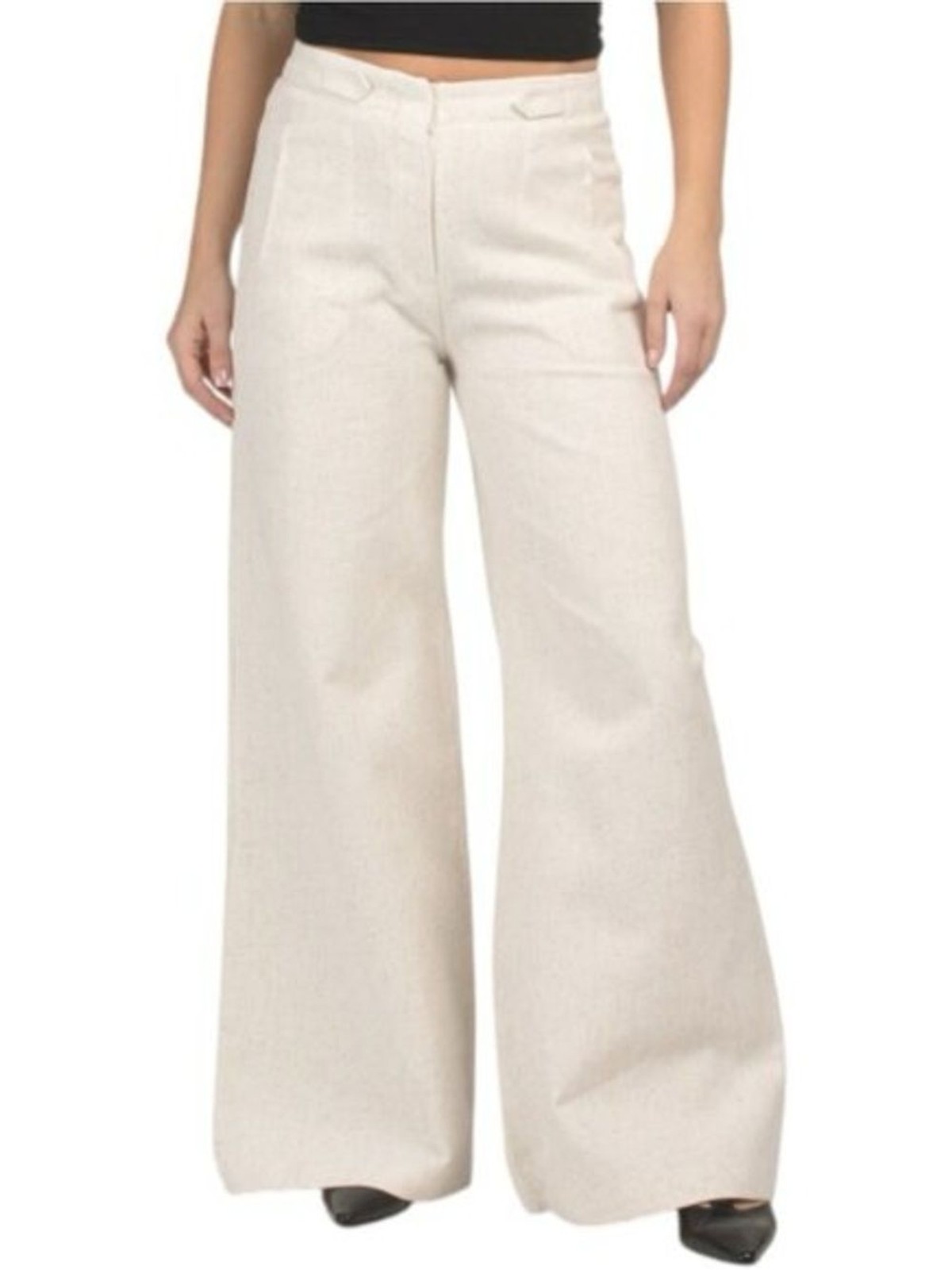 TORN BY RONNY KOBO Linen Blend Bernard Wide Leg Pants Size M
