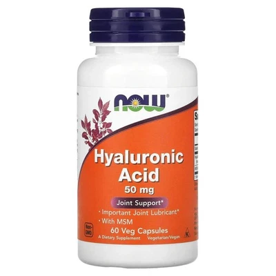 NOW FOODS Hyaluronsäure mit MSM 50 mg (Hyaluronsäure mit MSM, Gelenkunterstützun - Bild 1 von 3