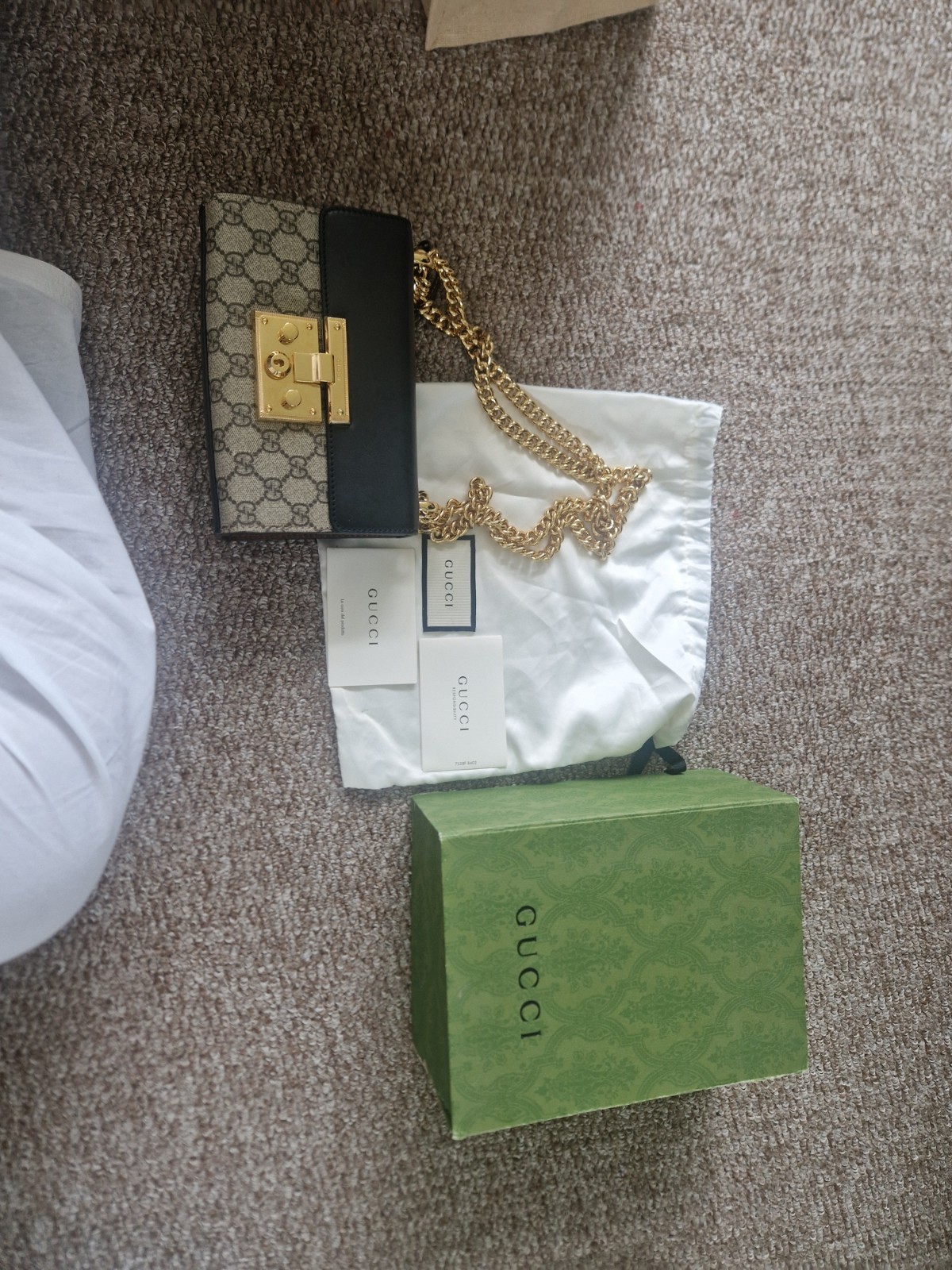 Gucci Padlock Leather And Coated Canvas Handbag image 3