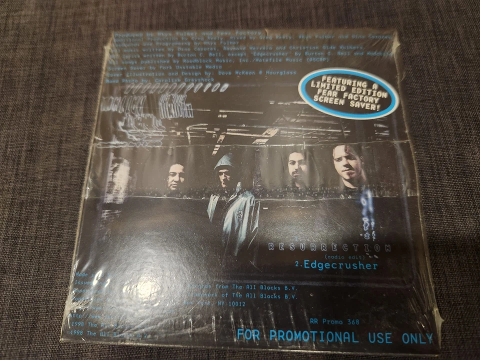 Fear Factory - Resurrection 2 Song Promo Sampler (RR Promo 368, CD 1998) NEW - Imagem 2 de 2