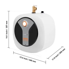 Electric Mini-Tank Water Heater 1440W Hot Water Boiler Storage for Kichen Bathro