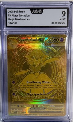 Mega Gardevoir ex   Mega Entwicklung -Gold Full Art   187/132  Englisch  AOG 9