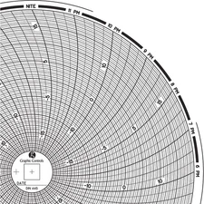 GRAPHIC CONTROLS Chart 445 Circular Paper Chart, 24 hr, 60 pkg 30ZY31
