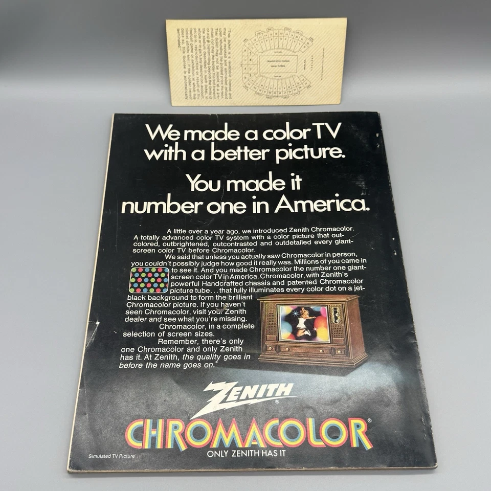 JAN 17, 1971 СУПЕР ЧАША V БИЛЕТ ЗАГЛУШКА ОРАНЖЕВЫЙ VAR. & ПРОГРАММА COLTS КОВБОИ - Изображение 2 из 4