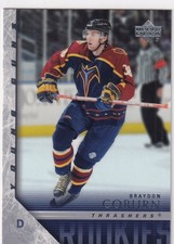 05/06 UD SERIES 1 BRAYDON COBURN YOUNG GUNS RC SP ROOKIE #233