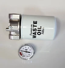 Spin on filter, Top, Vac/Pressure Gauge for Waste Oil Furnaces Free Shipping!