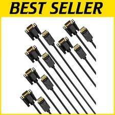 High-Definition DisplayPort to VGA 6 Pack - Perfect for Monitors & Projectors