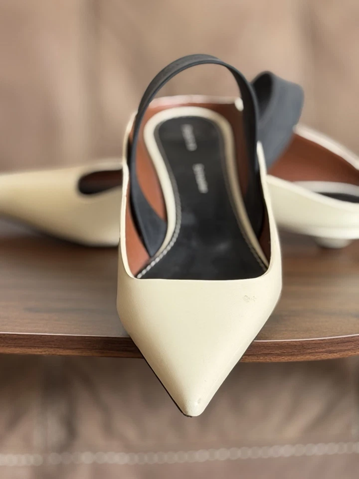 Tacones de cuero Proenza Schouler Slingback Wave Foto 4 de 4